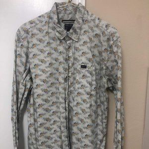 Mens RVCA Shirt size L slim